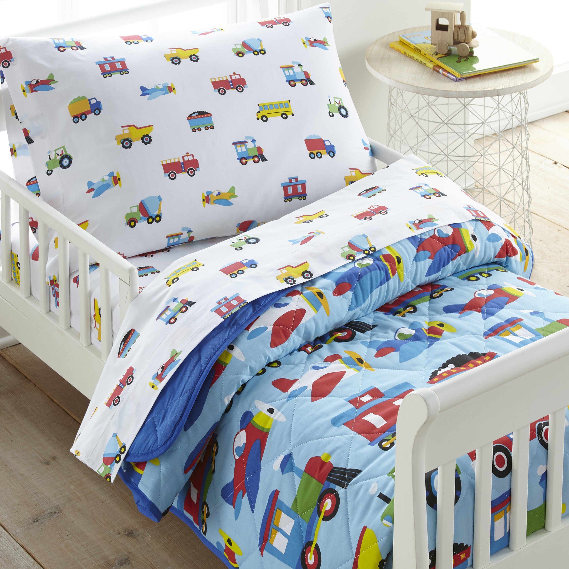 Wildkin Olive Kids Trains, Planes and Trucks Toddler Comforter
