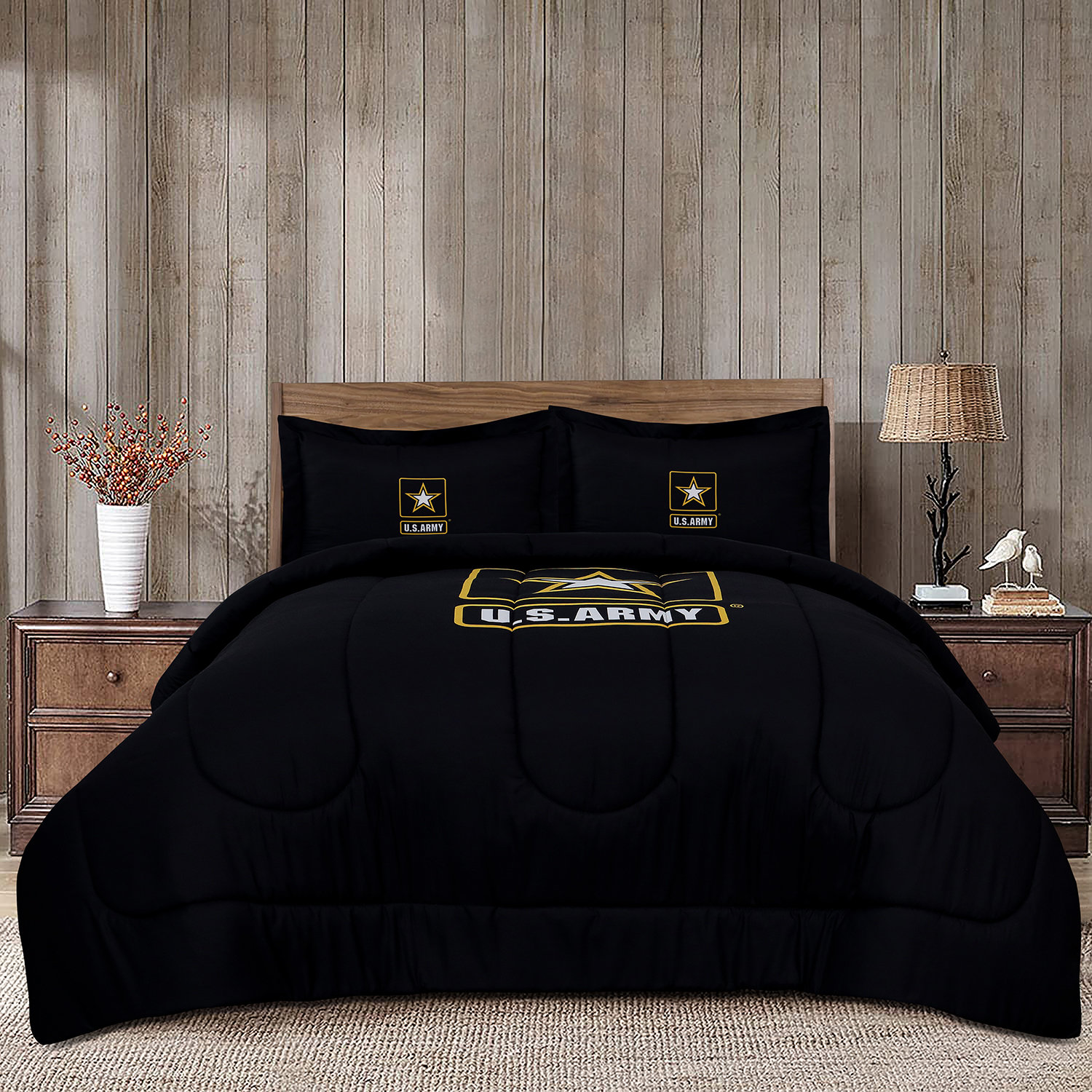 US Army Bedding US Army Yellow Logo 100 Microfiber Camouflage