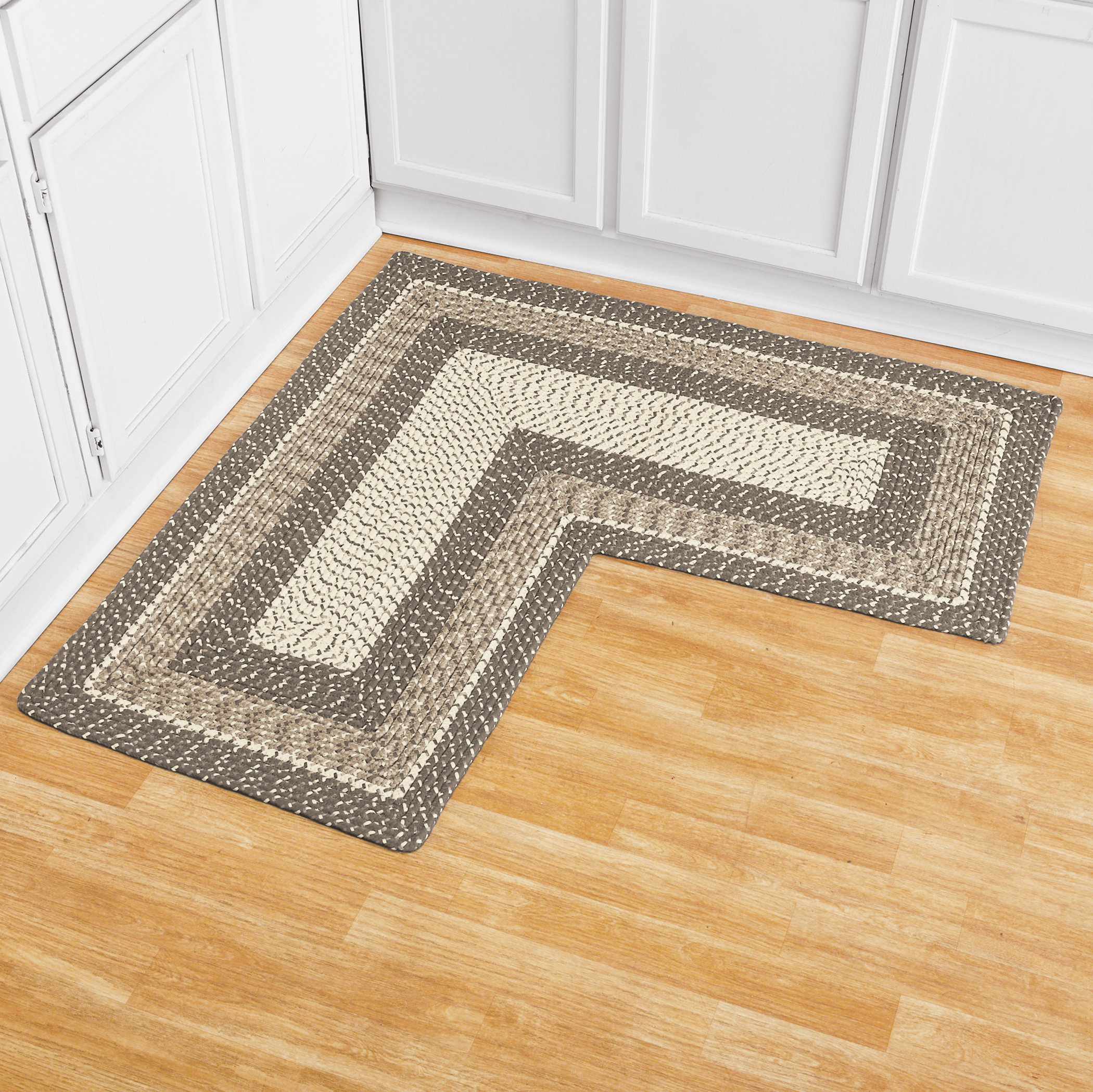 Gracie Oaks Muhd Braided Performance Gray Rug Wayfair