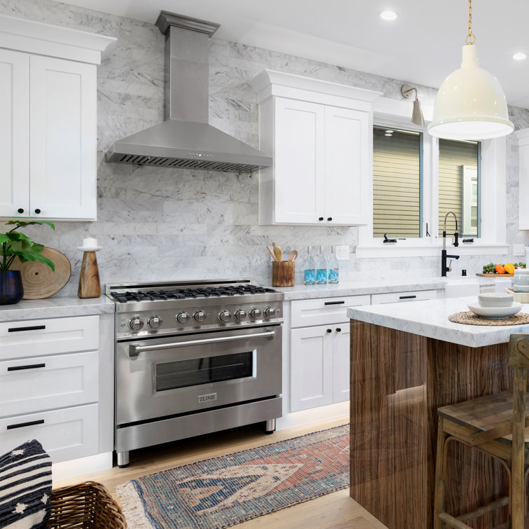 30 white wall mount range hood