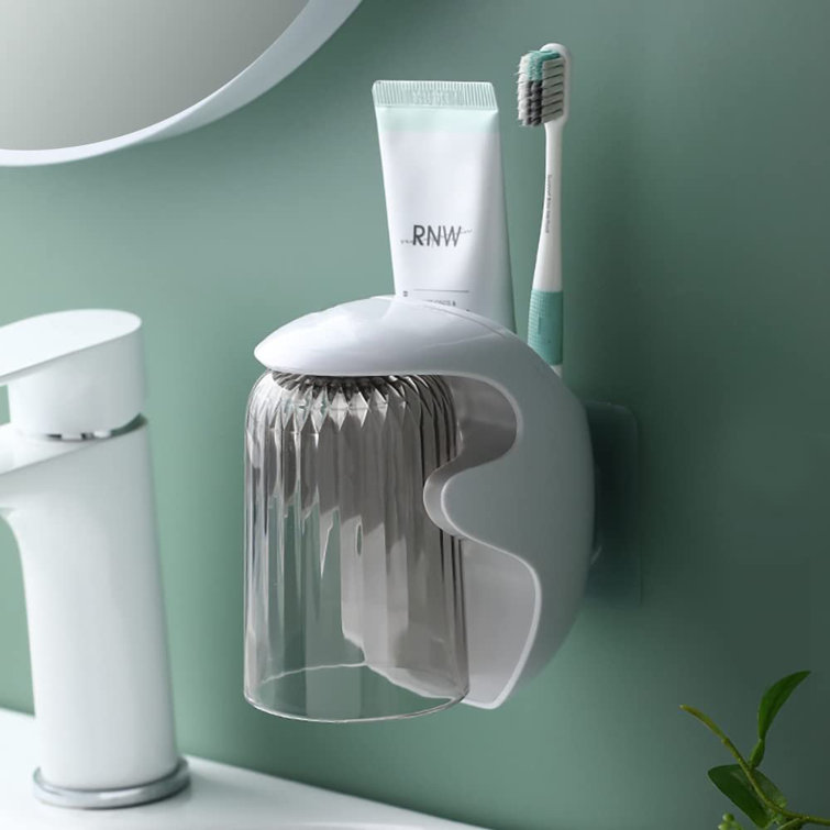 Wall Mounted Electric Toothbrush Toothpaste Holder Bathroom Organiser / 