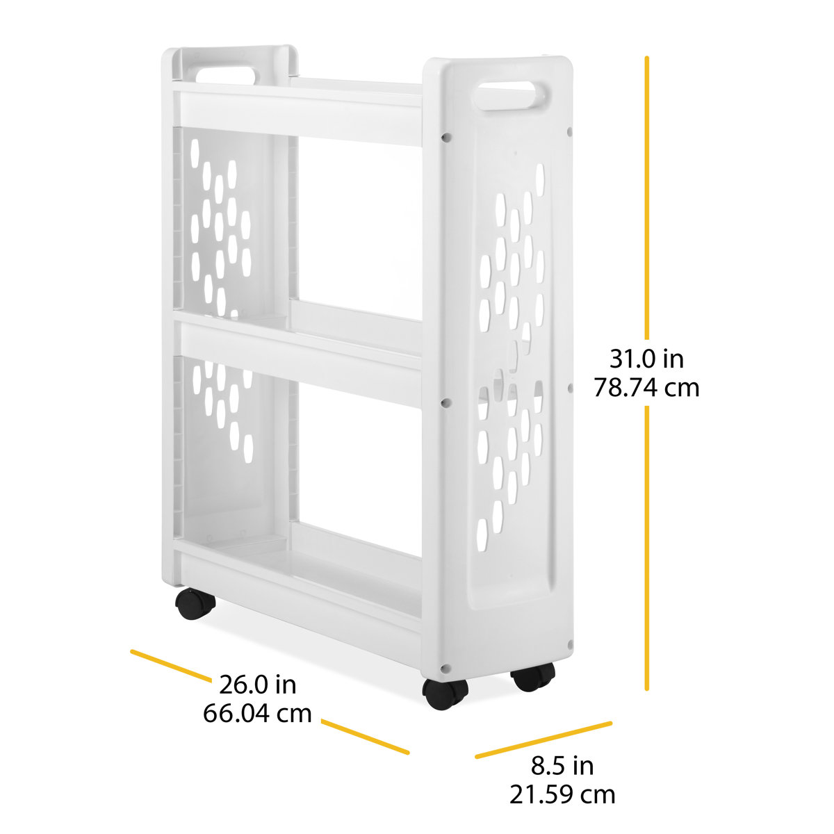 Shopping Cart With Wheels Whitmor Slim Household Cart - White, 1 Ct - QFC Chariot De Course