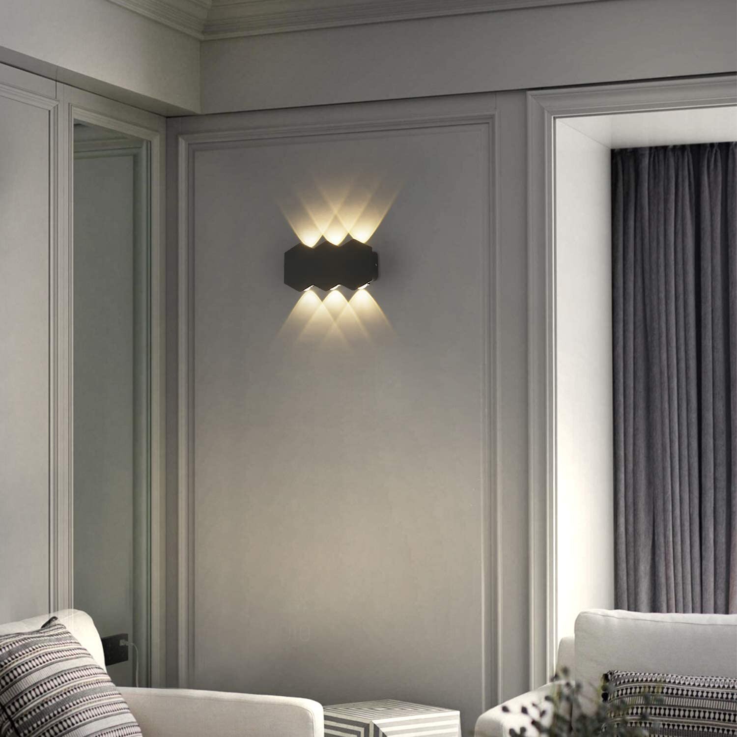 LED Außenleuchte mit Bewegungsmelder Zimmer Flur Küchen Wandleuchte Wandlampe DE 