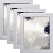 Contemporary Modern Style 4x6 or 5x7 Set of 6 Silver Picture Frames 