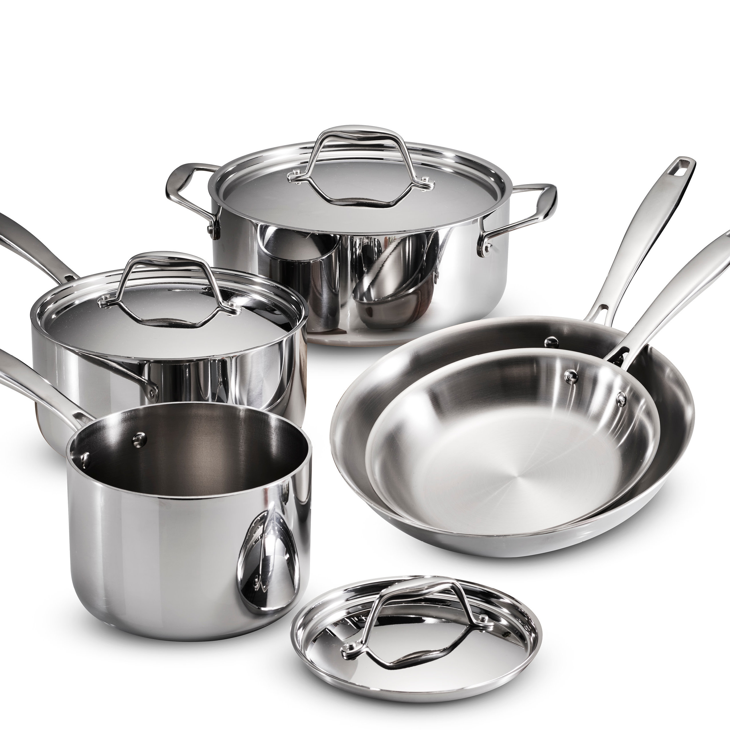 Tramontina Gourmet 12 Piece Tri-Ply Clad Stainless Steel Cookware Set NEW 