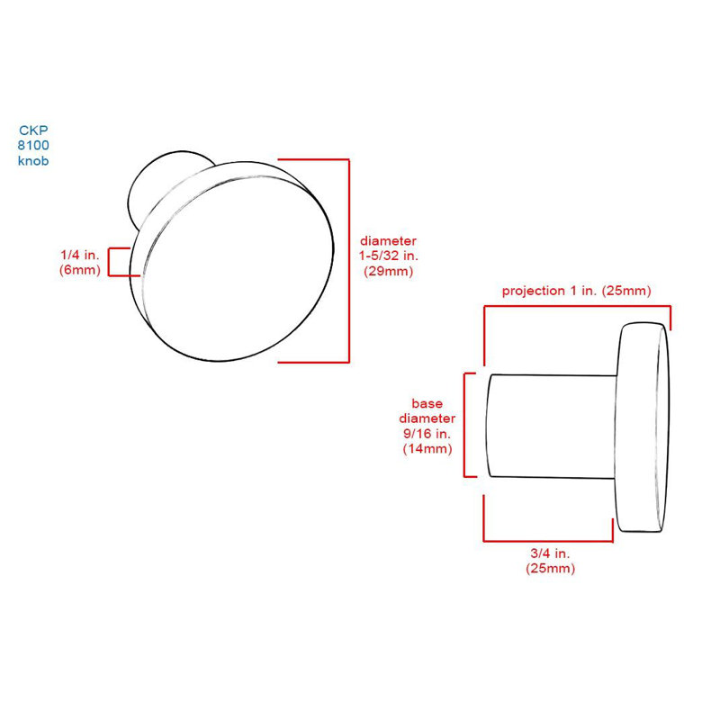 CKP Origins 1 3/16" Diameter Round Knob & Reviews | Wayfair
