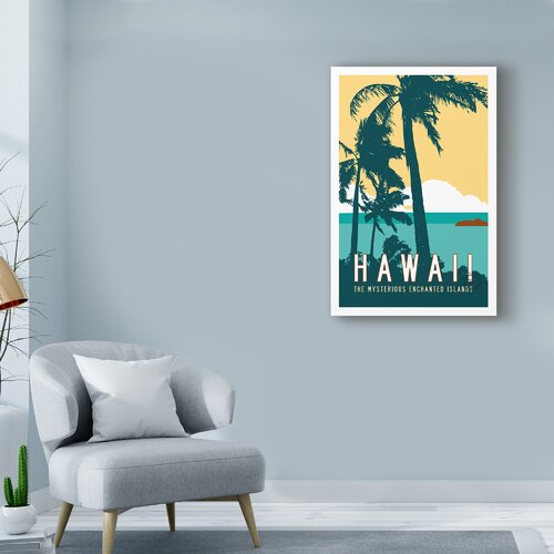 Ebern Designs Hawaii Travel Poster by Michael Jon Watt - Wrapped Canvas ...