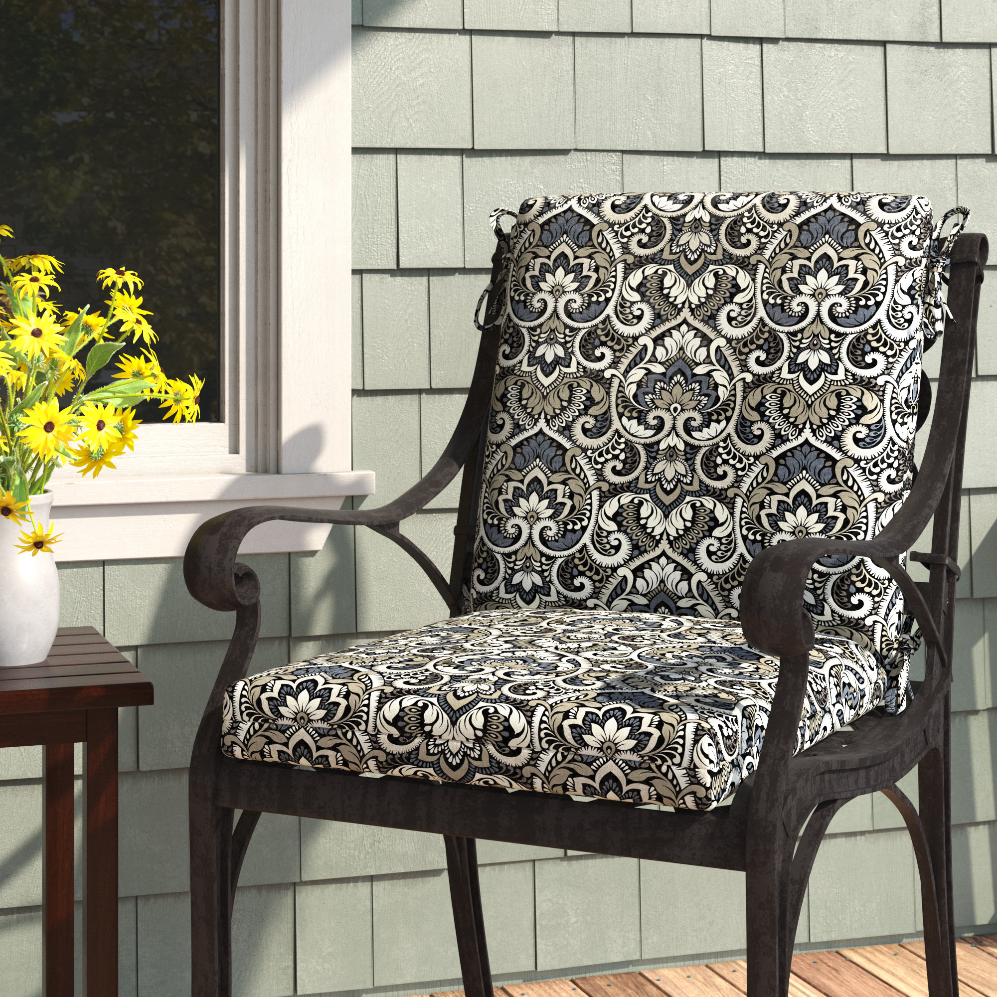 Indoor Rocking Chair Cushion Andover Mills Fabric