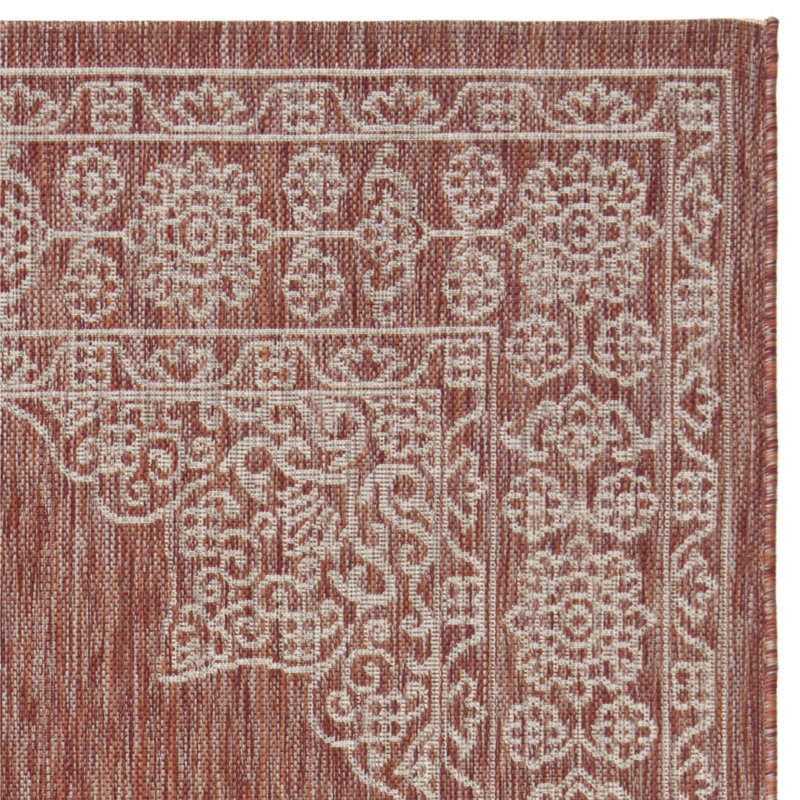 Wade Logan® Arneshia Rust Indoor/Outdoor Rug & Reviews | Wayfair