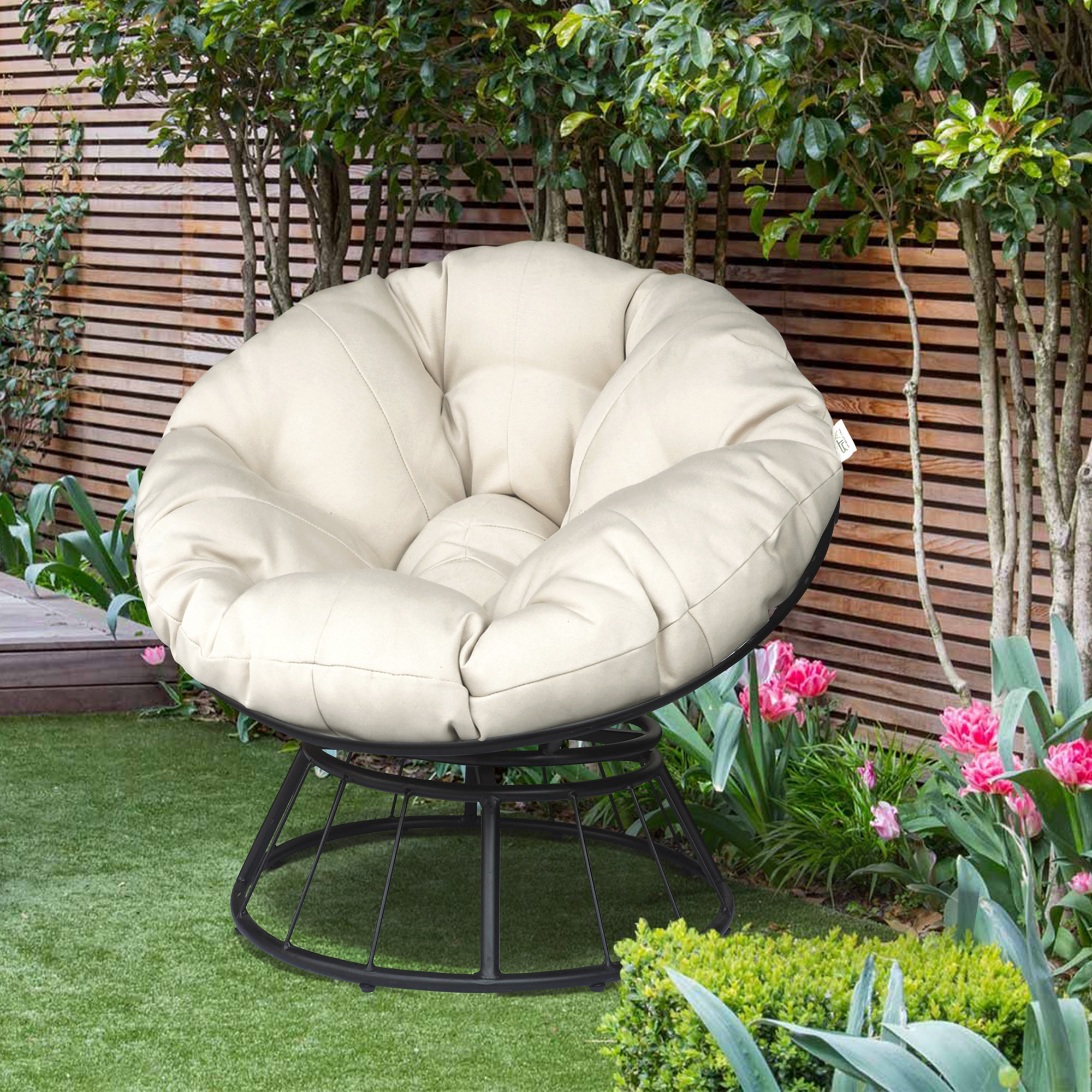 Red Barrel Studio® 360 Degree Swivel Outdoor Papasan Chair & Reviews