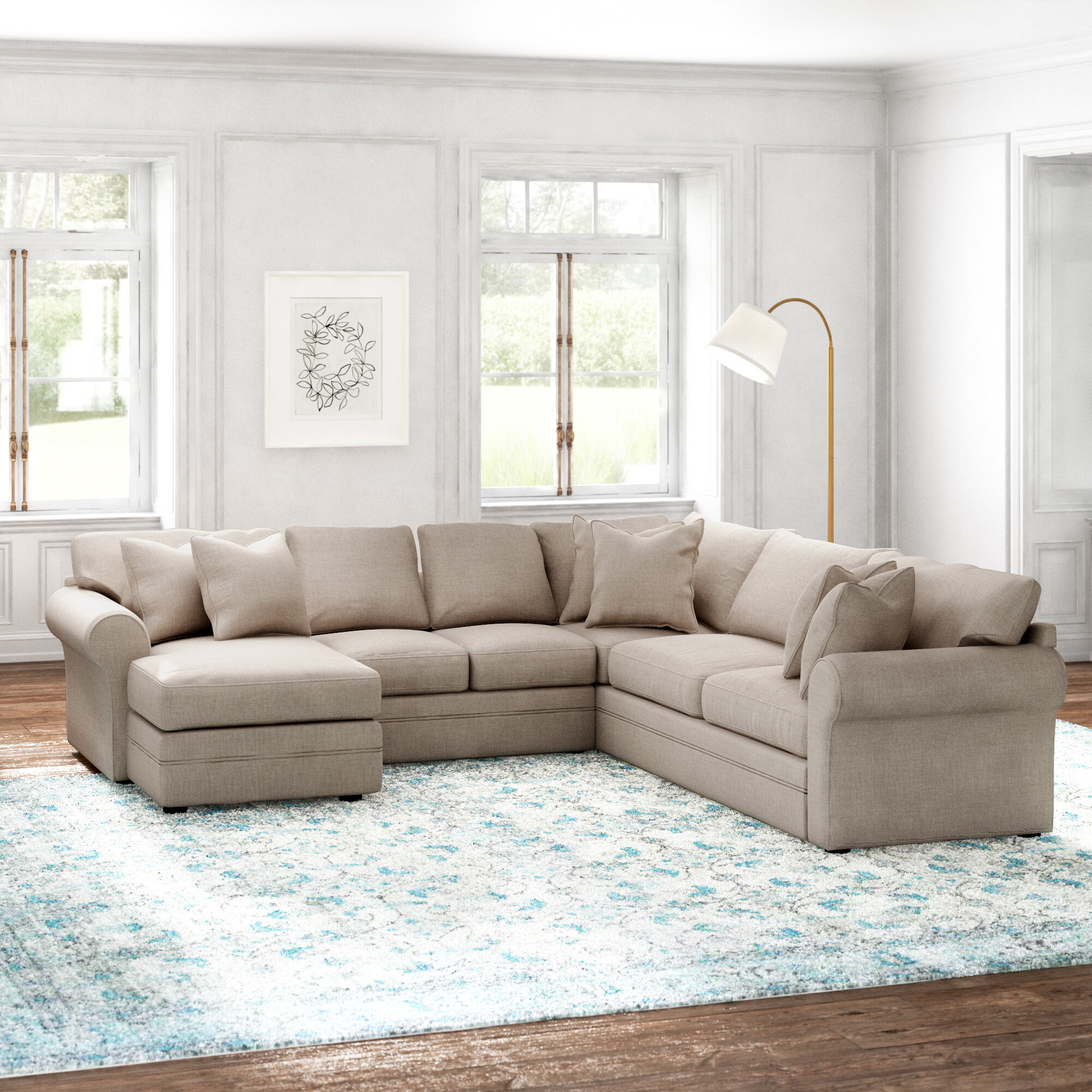 Trudie 20   Piece Upholstered Sectional