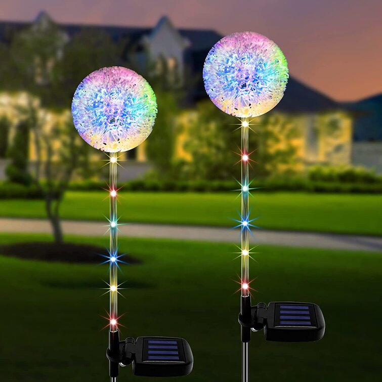 Solar Powered Ball LED Lights Garden Yard Lawn Outdoor Table Night Lamp 
