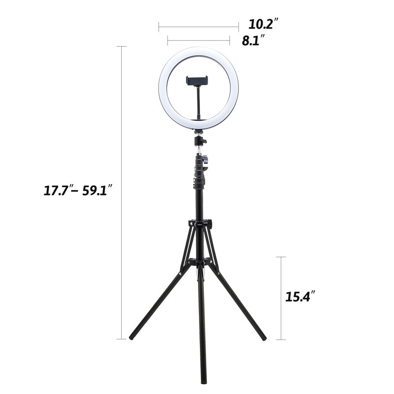 CO-Z Dimmable Ring Lighting Kit Tripod with Light Stand & Reviews | Wayfair