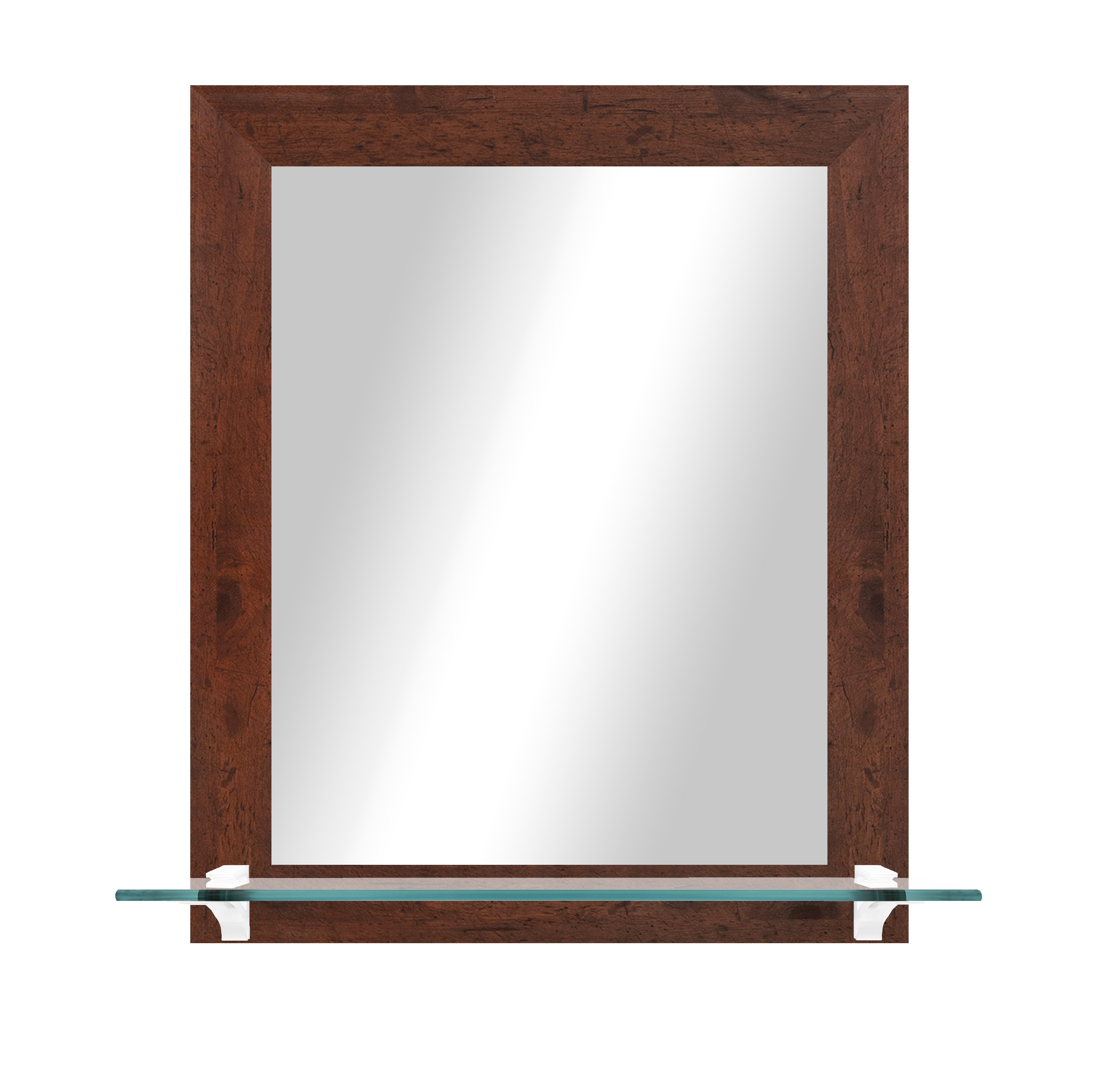 Millwood Pines Mirror with Glass Shelf Wayfair