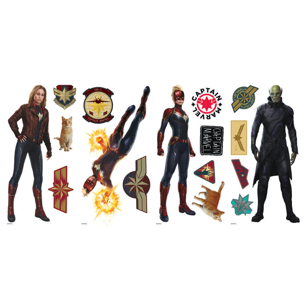 Wallhogs Marvel Comics Captain Marvel Wall Decal Wayfair