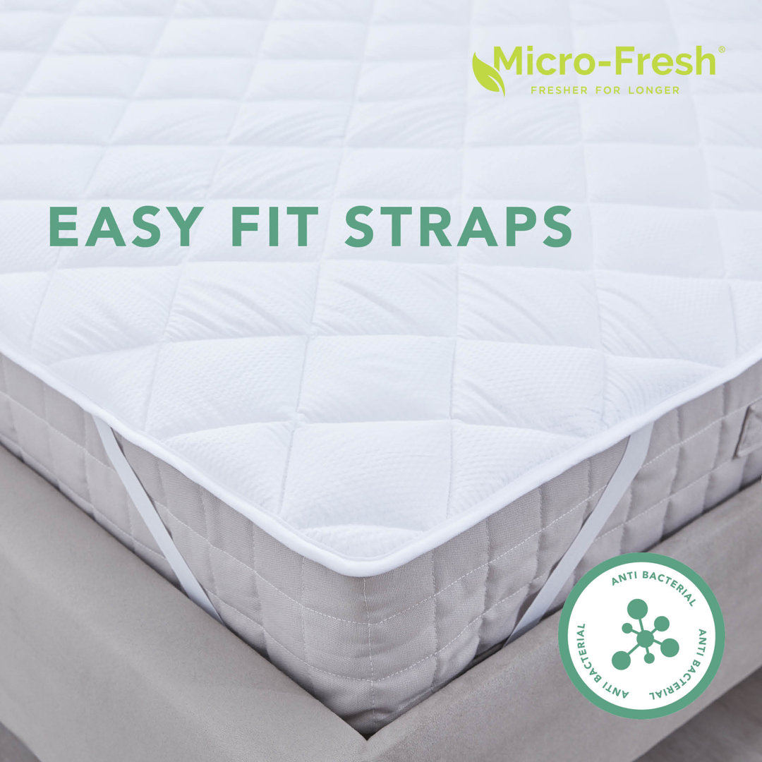 White Noise 5 cm Polyester-Topper Seersucker, antimikrobiell