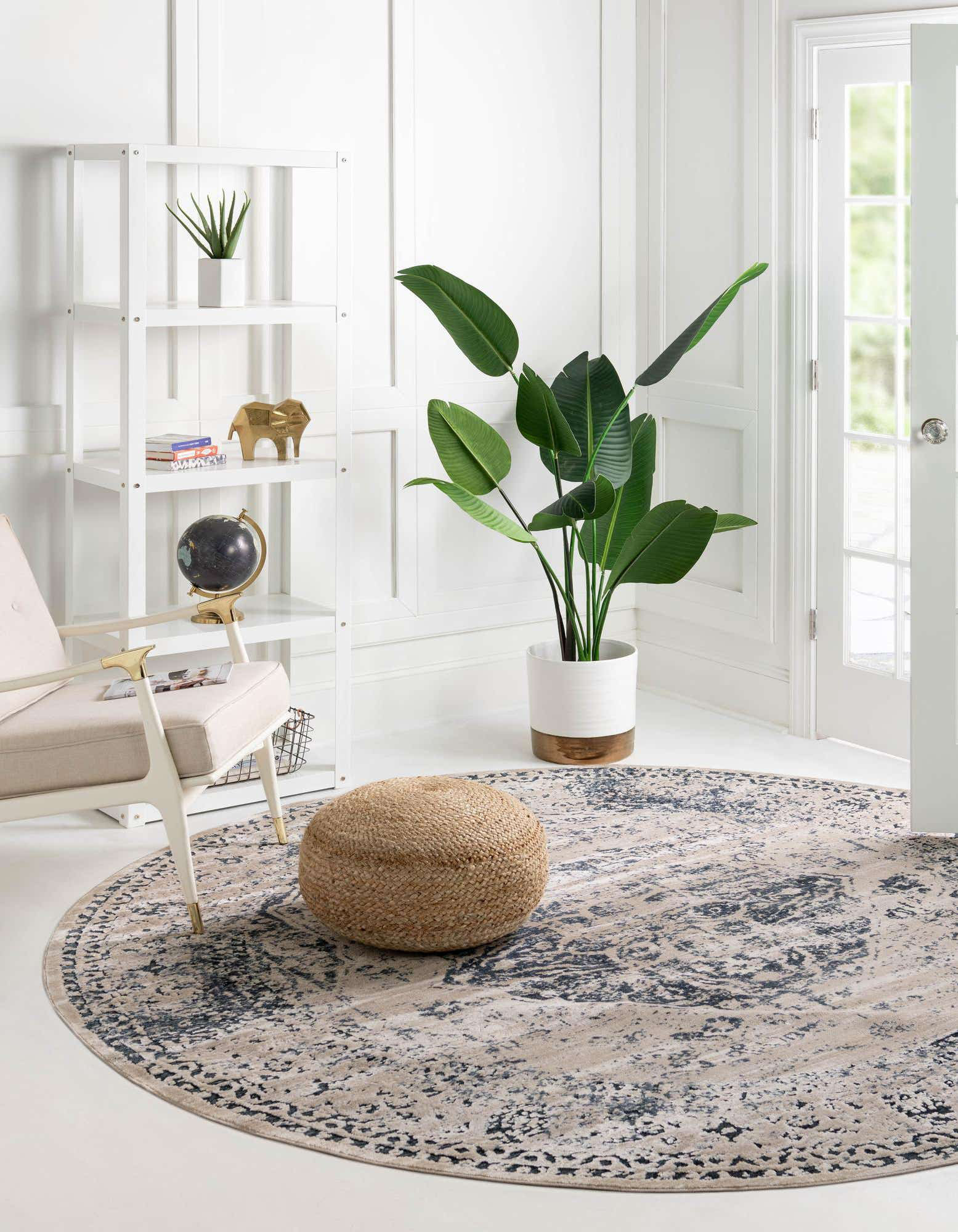 Three Posts™ Lapointe Dark Blue/Beige/Cream Rug & Reviews Wayfair