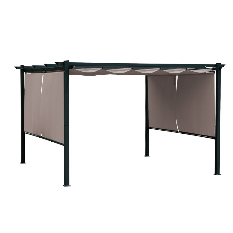 12 Ft. W x 12 Ft. D Aluminum Pergola with Canopy