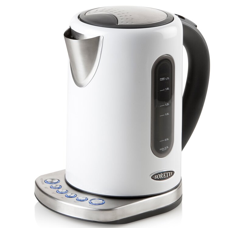 Bollitore 1.7L Stainless Steel Electric Kettle white