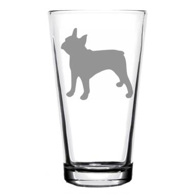16 oz Beer Can Glass French Bulldog 