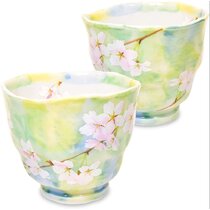 Mug cup Mino yaki ware coffee tea soup cup Pink Sakura made in japan 