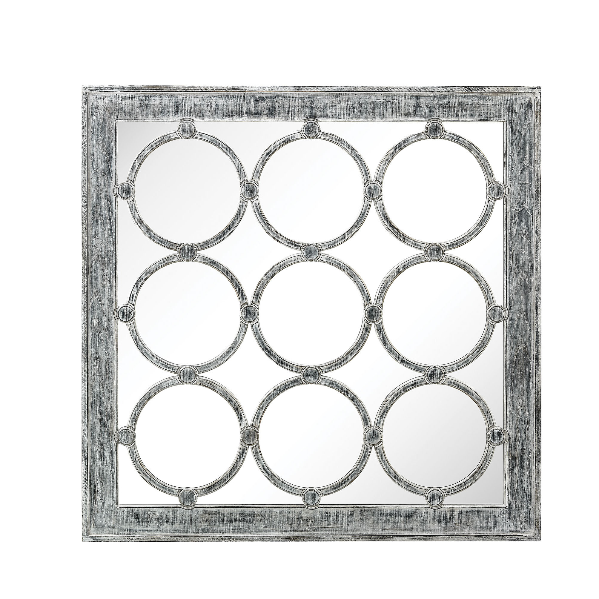 Gracie Oaks Niande Square Wood Wall Mirror Wayfair