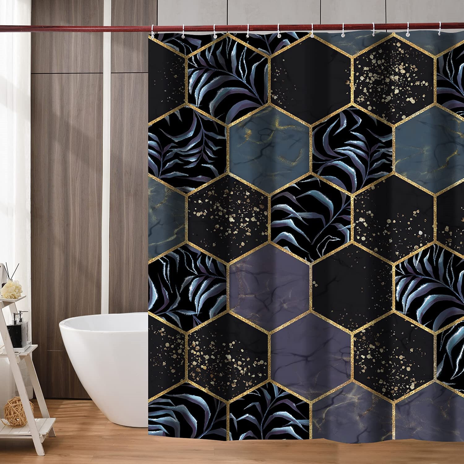 Waterproof Shower Curtain Unique Art Geometric Curtain Dormitory Bathroom Cover 