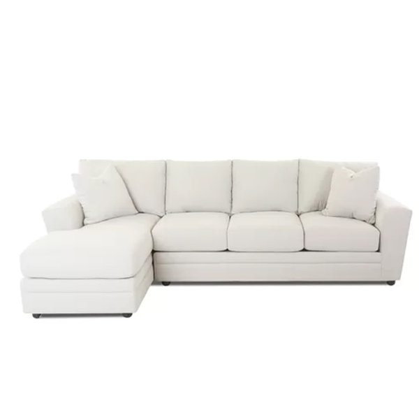 Kian 121″ Wide  Cotton Down Cushion Sofa & Chaise