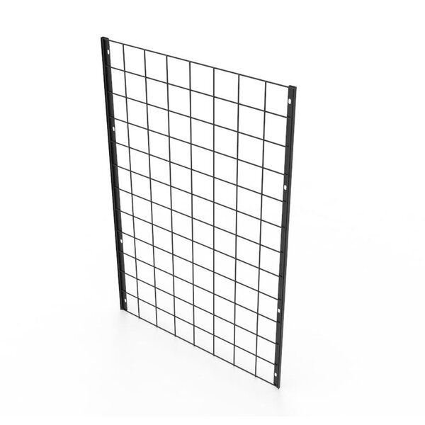 New Black Finished 4 Way Wire Grid Wall Display Base with Casters 36"L x 36"W 