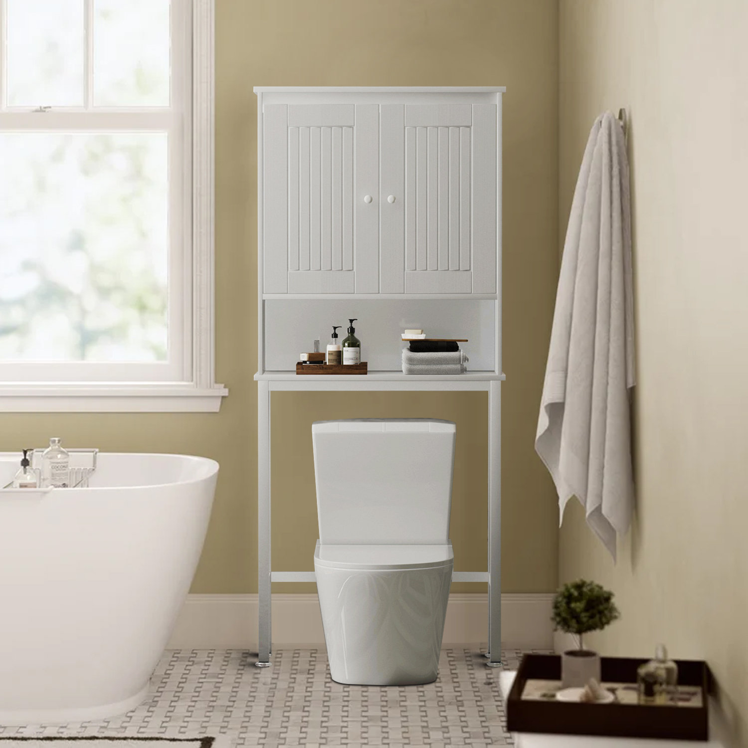Latitude Run® Anarkali Freestanding OverTheToilet Storage Wayfair