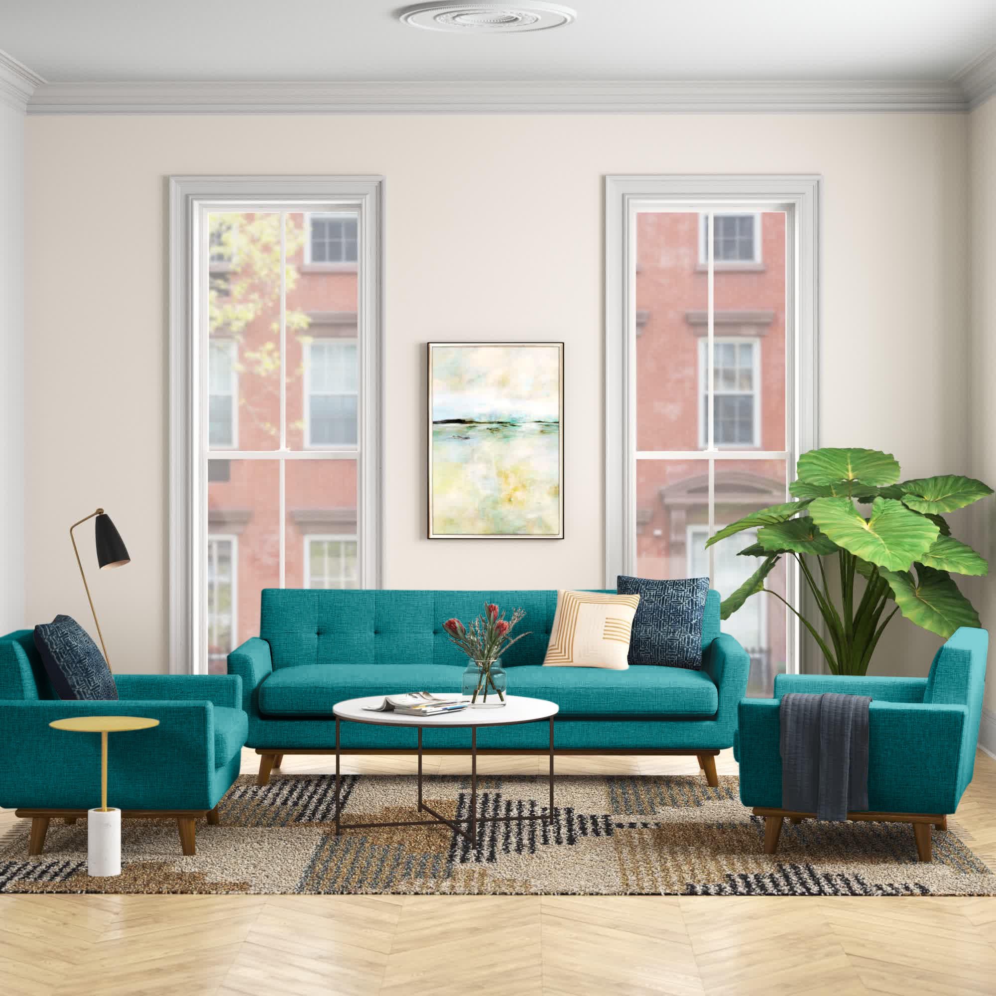 Mercury Row® Gardin 3 - Piece Living Room Set & Reviews | Wayfair