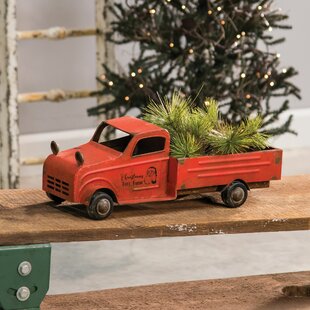 Christmas red truck arrangement-Vintage red truck-red truck centerpiece-Christmas gnome centerpiece-Christmas gift-Holiday display-free ship