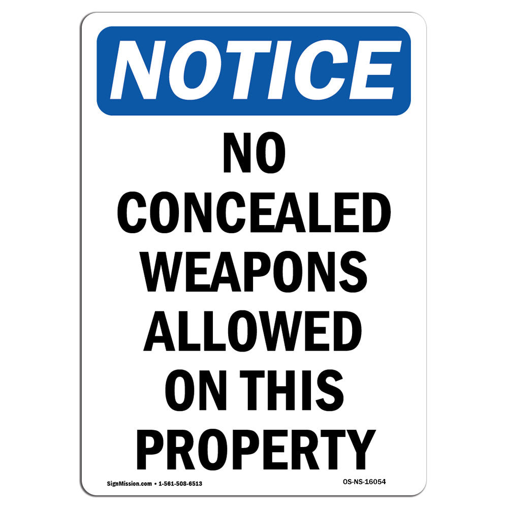 SignMission No Concealed Weapons Allowed Sign Wayfair