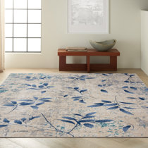 calvin klein rug 8x11 blue white