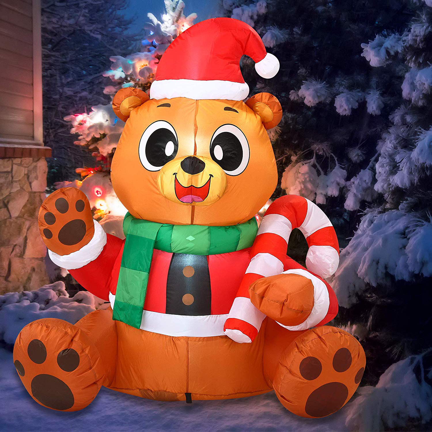 santa bear inflatable