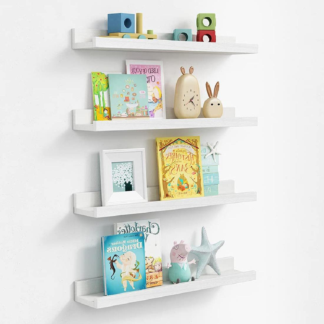 Latitude Run® Floating Shelves Kids Bookshelf Wall MountedNursery