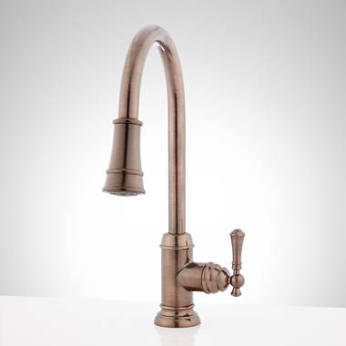Signature Hardware Amberley Pull Down Single Handle Kitchen ...