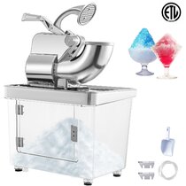 Electric Commercial 250W 440lbs/h Summer Tools Stainless Shaved Ice Crusher Snow Cone Machine USA Warehouse Ice Shaver Machine 