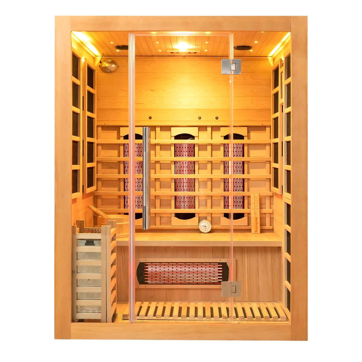 Vidalux 3 Person Hybrid Sauna With Traditional & Full Spectrum Infrared