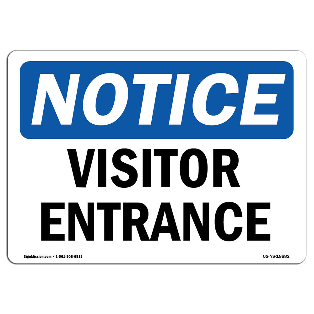 SignMission Osha Notice Visitor Entrance Sign Wayfair