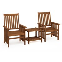 Deals on Rosecliff Heights Jago Solid Wood 2-Person Seating Group w/Cushion