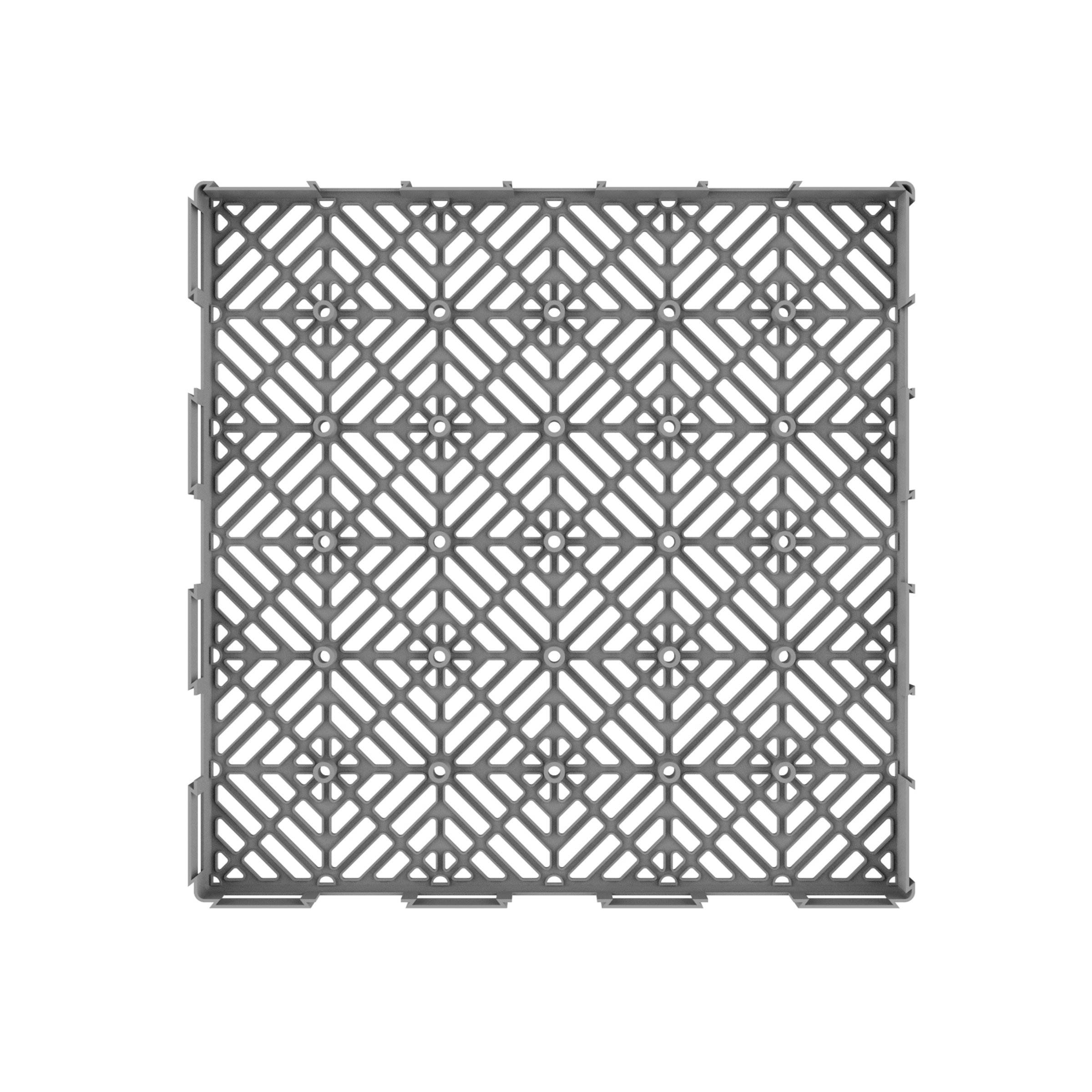 Pure Garden 11" x 11" Plastic Interlocking Diamond Pattern Flooring