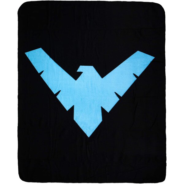 DC Comics Justice League Batman Shield Dark Knight Plush Twin Size Blanket 