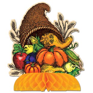 Harvest Cornucopia Lunch Napkins 16 Pack Fall Thanksgiving Party Decoration 