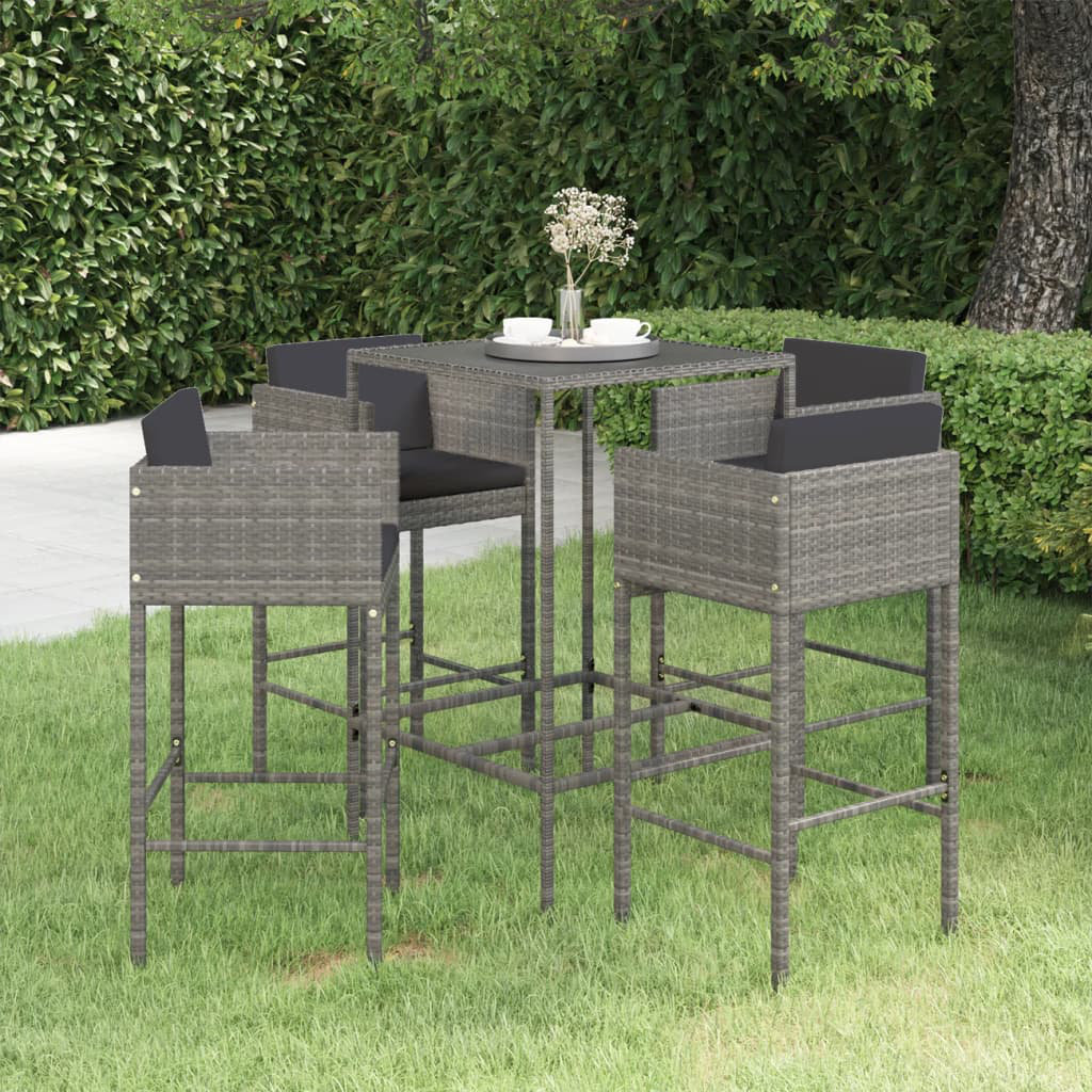 Latitude Run® Patio Bar Set Outdoor Bistro Set Bar Stool Bistro Table