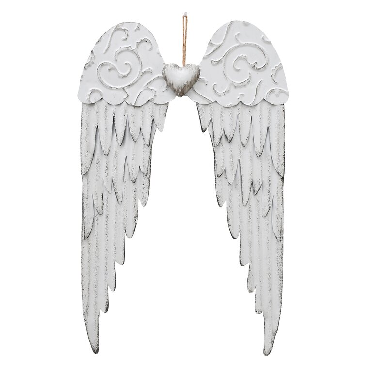 5 Inch Angel Wings With Praying Hands Figurine 