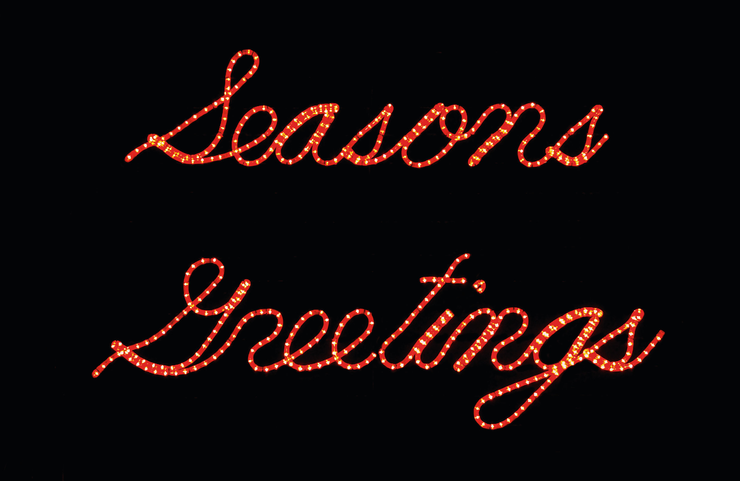 The Holiday Aisle® Seasons Greeting Script Sign Lighted Display Set