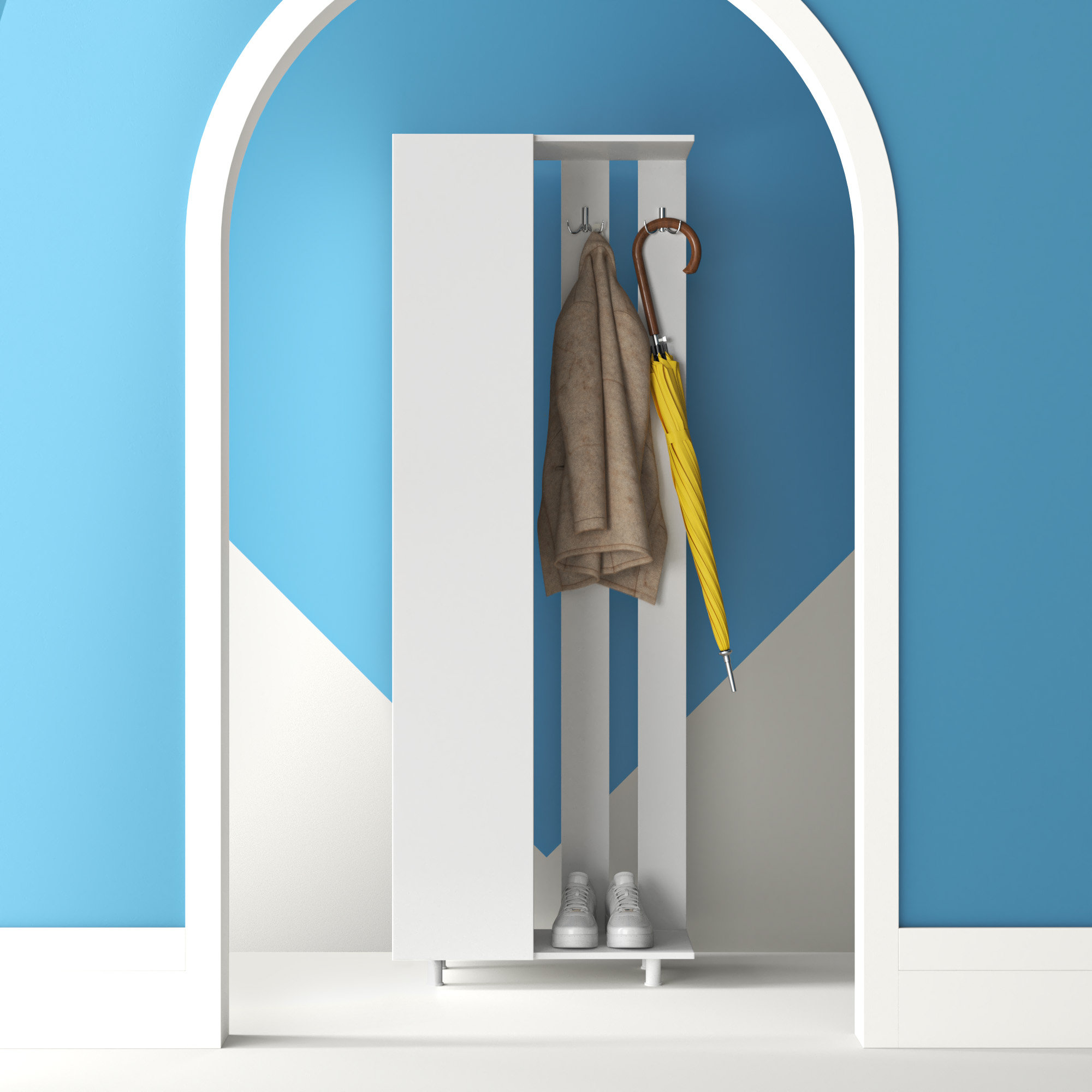 Wade Logan Adena Hall Tree with Shoe Storage Wayfair.co.uk