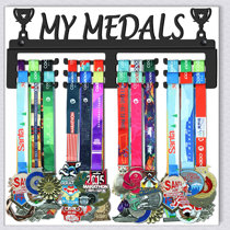 18" Wide Gymnast Gymnastics Medal Hanger Athletic Metal Rustic Art 