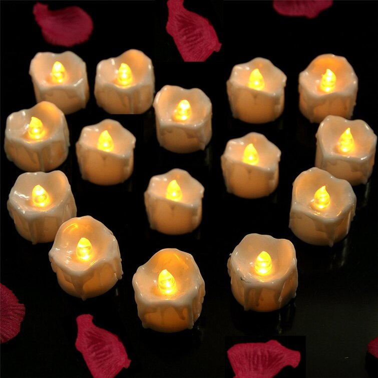 24PCS Electric Flameless Candle LED Tea Light Votive Home Party Decor 